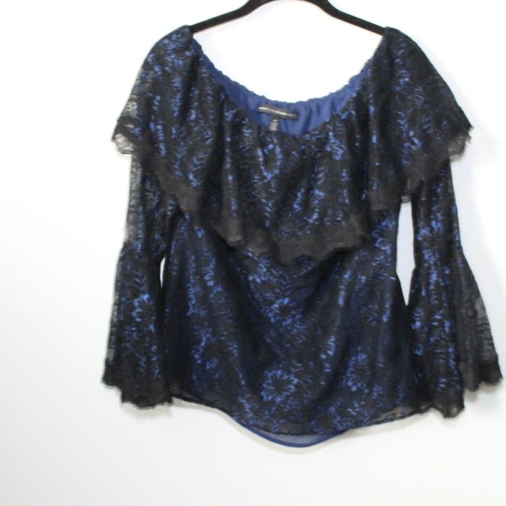 ✨BOGO White House Black Market Off the Shoulder Lace Top Size 8 WHBM H12486 - Picture 12 of 12